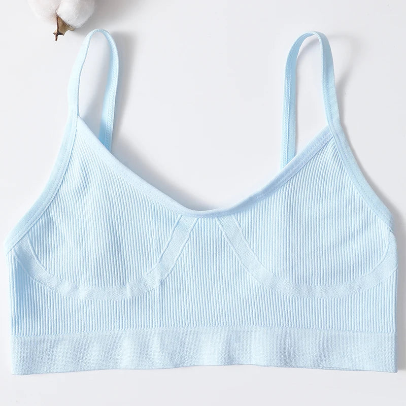 Women Sports Bra Tube Top Push-Up Bra Padded Crop Top Seamless Underwear Female Streetwear Tank Tops Removable Pads Camisole