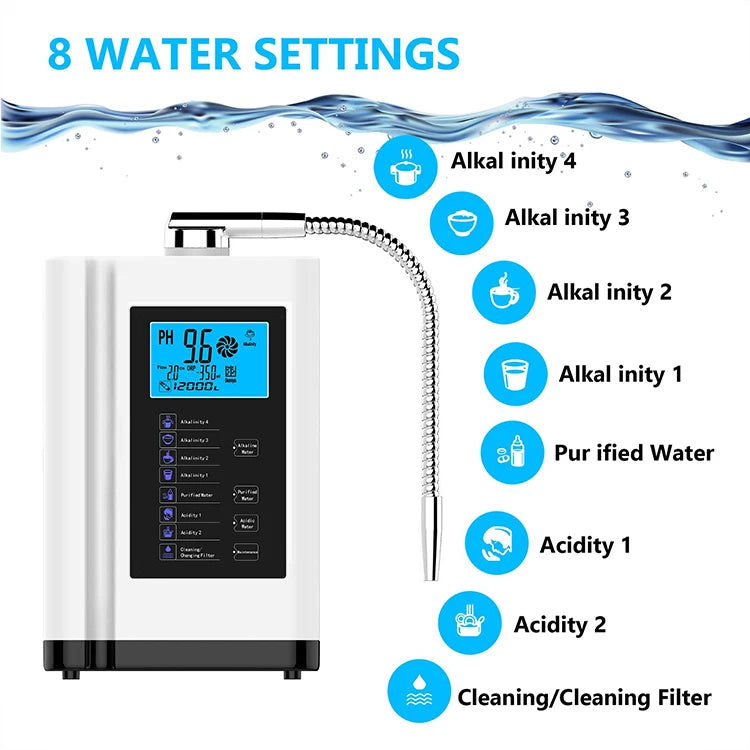 Hot Selling High-quality Portable Alkaline Water Dispenser Drinking Water Filter Alkaline Acidic Water Ionizer