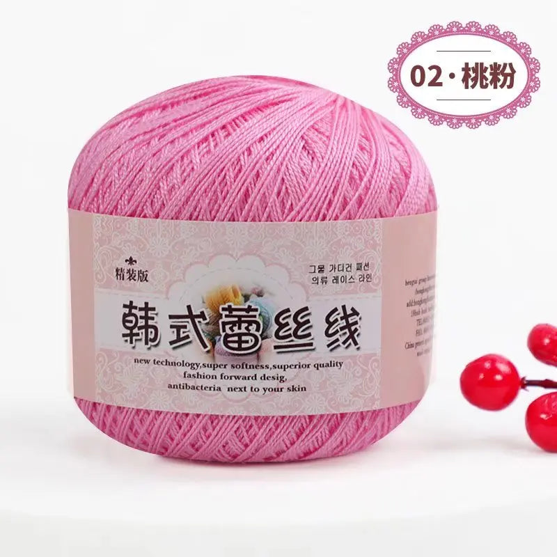 Korean Handmade Knitted Sweater Coaster Jacket DIY Baby Pure Cotton Yarn Carded Dyed Anti-Pilling