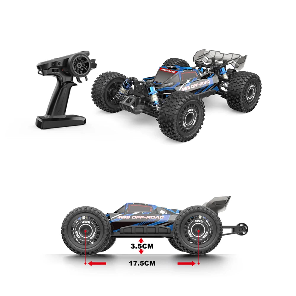 MJX Hyper GO 16207 1/16 3S Battery RTR Fast 4x4 Brushless RC Cars 62KM/H 4WD All-Road Remote Control Metal Truck for Adults