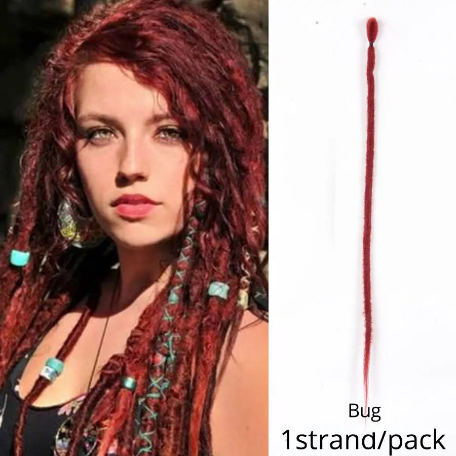 20"36Inch 5Strands Handmade Dreadlocks Extensions Ombre Synthetic Dreads Dreadlocks Twist Braiding Hair Reggae Dreads Braids 