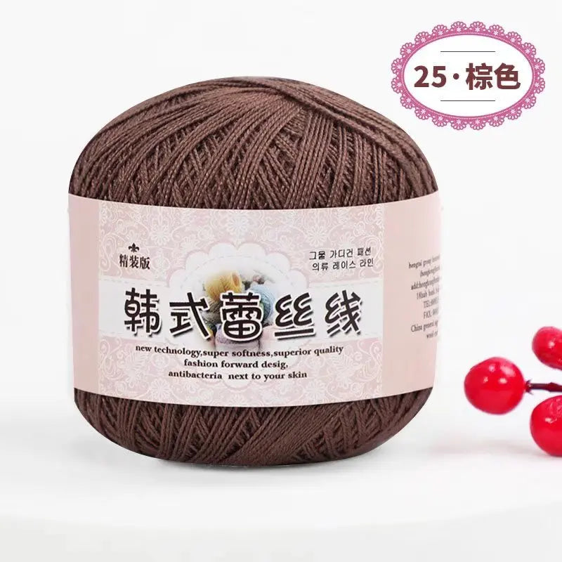 Korean Handmade Knitted Sweater Coaster Jacket DIY Baby Pure Cotton Yarn Carded Dyed Anti-Pilling