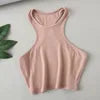 Custom Logo Vest Summer 2026 Ribbed Crop Tops Short Sleeveless Women Crop Tank Top