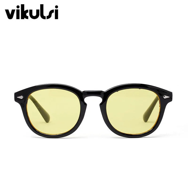 Johnny Depp Smalll Round Sun Glasses Brand Designer Rayeds Sun Glasses Female Outdoor Tony Stark Men Sun Glasses Oculos de sol
