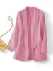 X818 # Best-selling Spring Autumn Women Jackets Elegant Temperament Solid Color V-Neck Long Sleeve Suit Blazers for Women