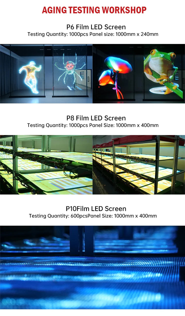 Transparent Advertising Led Video Wall Panel Roll up Crystal Rgb Flexible Mesh Glass Sticker Screen Luxury Thin Film LED
