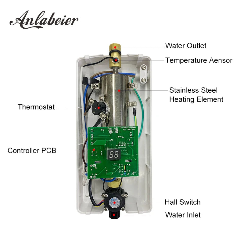 New Design 1.0-5.5kw Small Low Wattage Electric Hot Water Heaters for Bath at Home