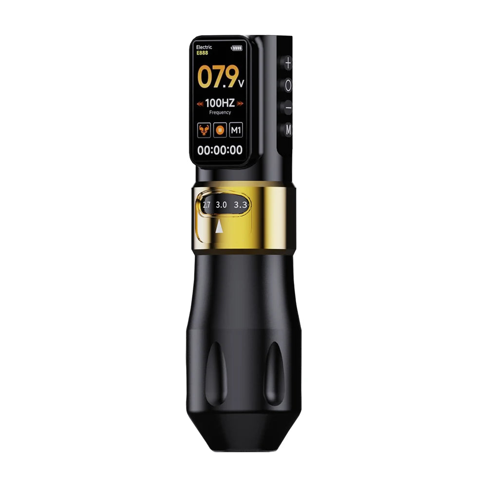 1700Mah 12V Yilong  Wireless Tattoo Machine Pen  Custom Logo Rotary Tattoo Pen LED Screen Adjustable Stroke