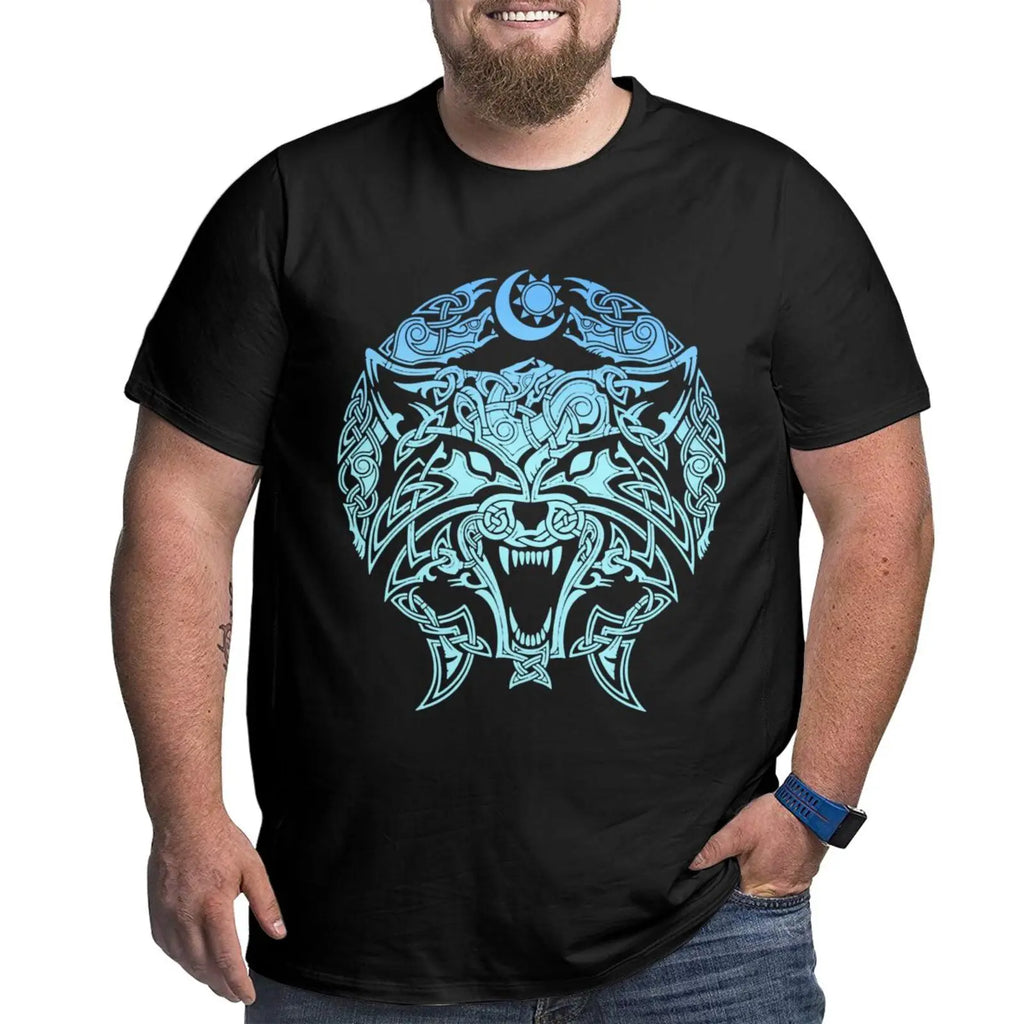 Unique Design Graphic Men T Shirts Plus Size Oversized Cotton T-shirts for Big Man Black Summer Short Sleeves Clothes Tops