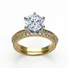 Luxury Round Cut D VVS2 1.5CT Diamond With IGI Real 18K Solid Gold Ring Lab Diamond Jewelry Engagement Rings