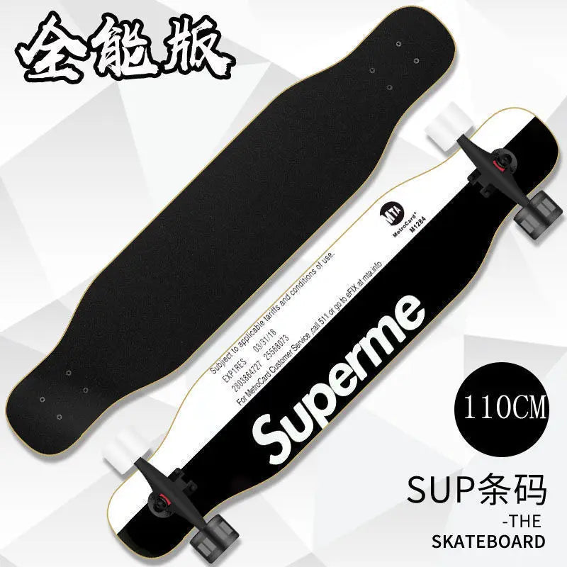 Beginners Long Board Skateboard Female Male Adults Students Teenagers Four-Wheel Magnesium Alloy Walking Dance Board China