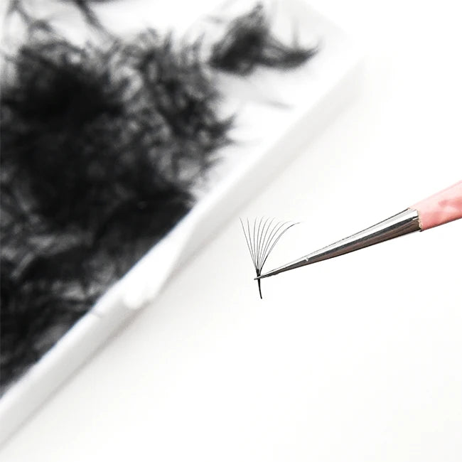 500 Fans 5d 6d 10d Loose Premade Fans  Handmade sharp Base C D Curl Eyelash Loose Promade Volume Fans Loose 20d Lash Extension