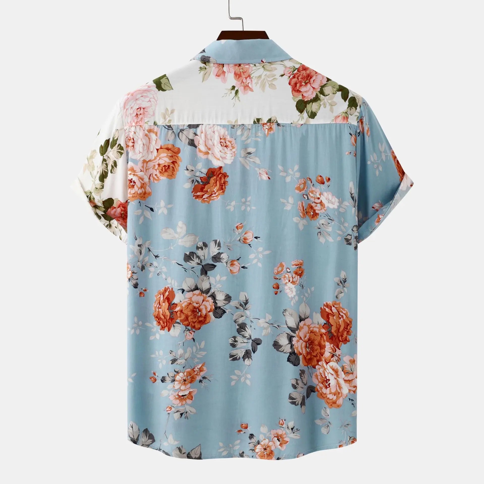2025 Hot Selling Men Hawaiian Shirt - Summer Short Sleeve Casual Button Down Beach Shirt with Flower Print (OEM/ODM Wholesale)