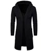 New Style Wholesale Knitted  Fashion Men's Long Sleeves Knitwear Coat Autumn Winter Long Length Cardigan Hoodie Sweater