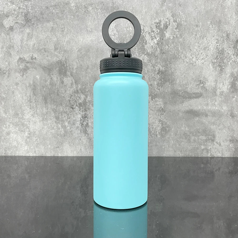 1 Pack USA Warehouse RTS Rose Red Copper Plated 32oz Stainless Steel Water Bottle with Magnetic Rings for Laser Engrave