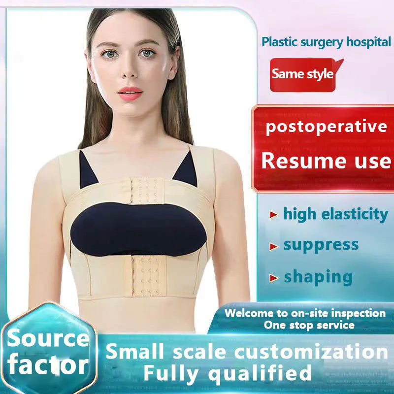 Women 2 in 1 Post Surgery Shaper Posture Corrector Breast Support Band Chest up Post Surgery Shapewear