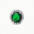 Stunning 8mm Large Cut Gemstone Zircon Sterling Silver Stud Earrings Trendy Fashionable New Classic Design Gold Plated for Women