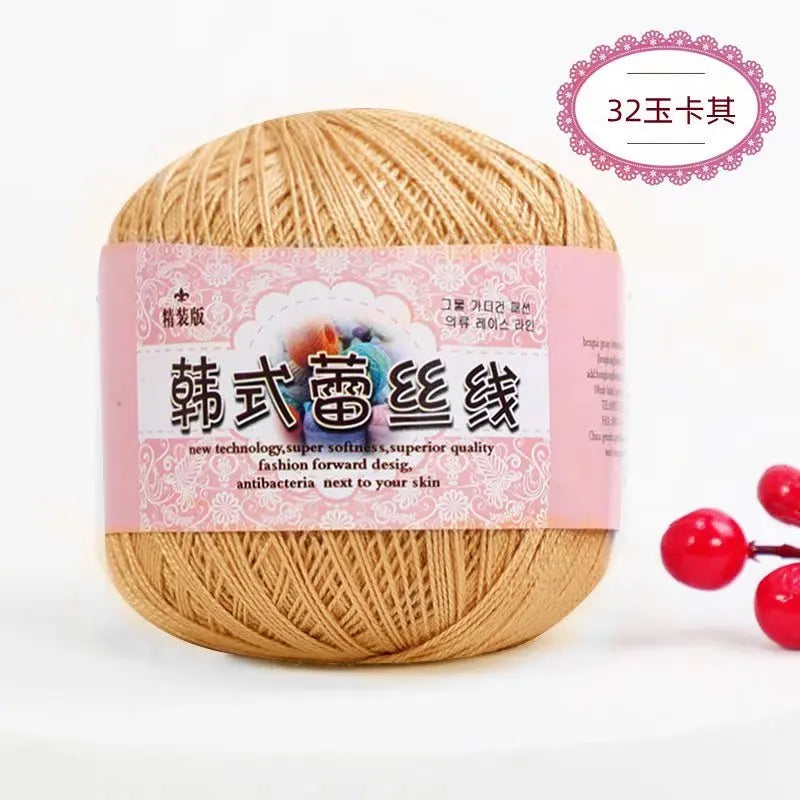 Korean Handmade Knitted Sweater Coaster Jacket DIY Baby Pure Cotton Yarn Carded Dyed Anti-Pilling