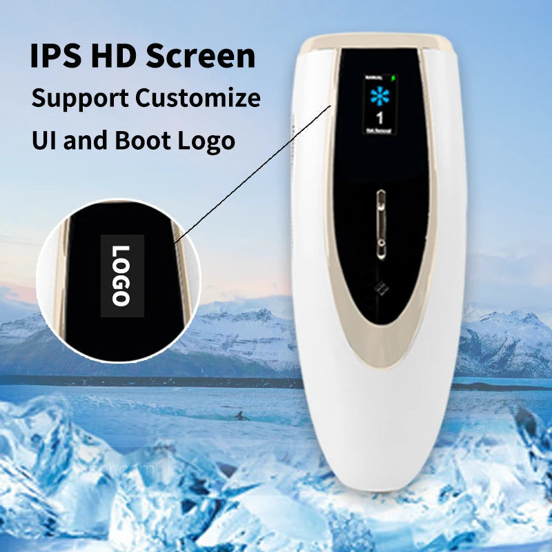 Women's Home Use IPL Hair Removal Epilator Ice-Cooled Laser Device for Personal & Car Hair Removal for Household Use