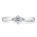 Luxury Iced Out Side Stone Wedding Rings S925 Sterling Silver Lab Grown Diamond Engagement Three Stone Moissanite Ring for Women