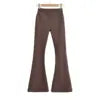 High Wide Waistband Warm Fleece Fully Stretchy Soft Flare Legging Pants Women's Yoga  Sweat Pant