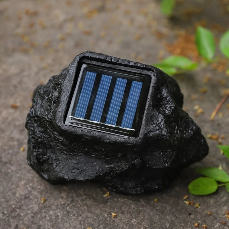 Wason Solar Rock Light Outdoor Garden Decorative Waterproof LED Solar Powered Garden Stone Light for Pathway Walkway Landscape