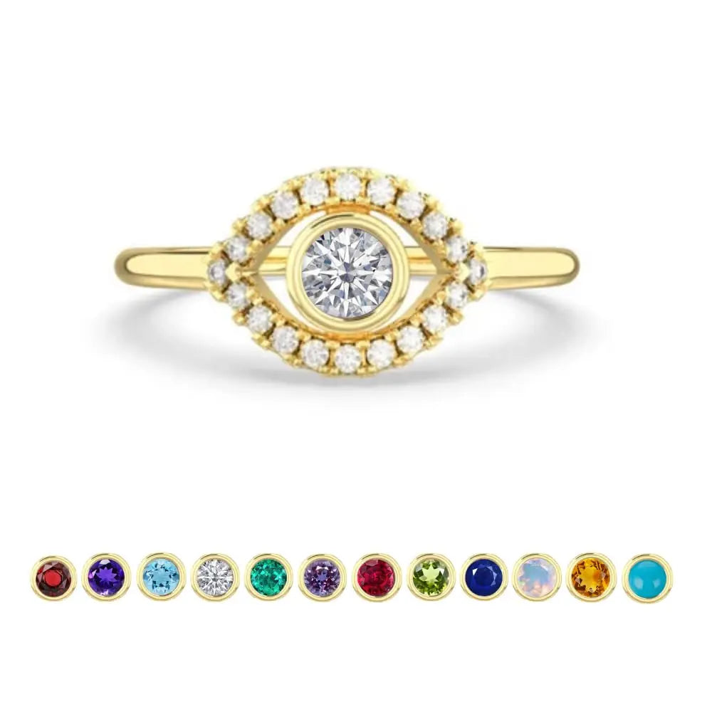Classic Luxury 925 Sterling Silver 18K Gold Plated Bezel Set Brilliant Cut Moissanite Certified 4 Gram Rings Women Teen Girls