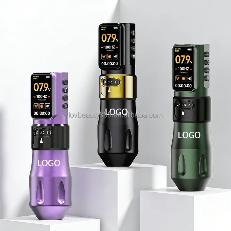 Professional Electric Permanent Tattoo Gun with 1700mAh Rechargeable Battery 2.5mm Stroke 10000 RPM Permanent Makeup