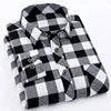 RNSHANGER Autumn New Mens Plaid Shirt Casual Male Business Office Red Black Checkered Long Sleeve Plus Size Shirts 4XL 5XL
