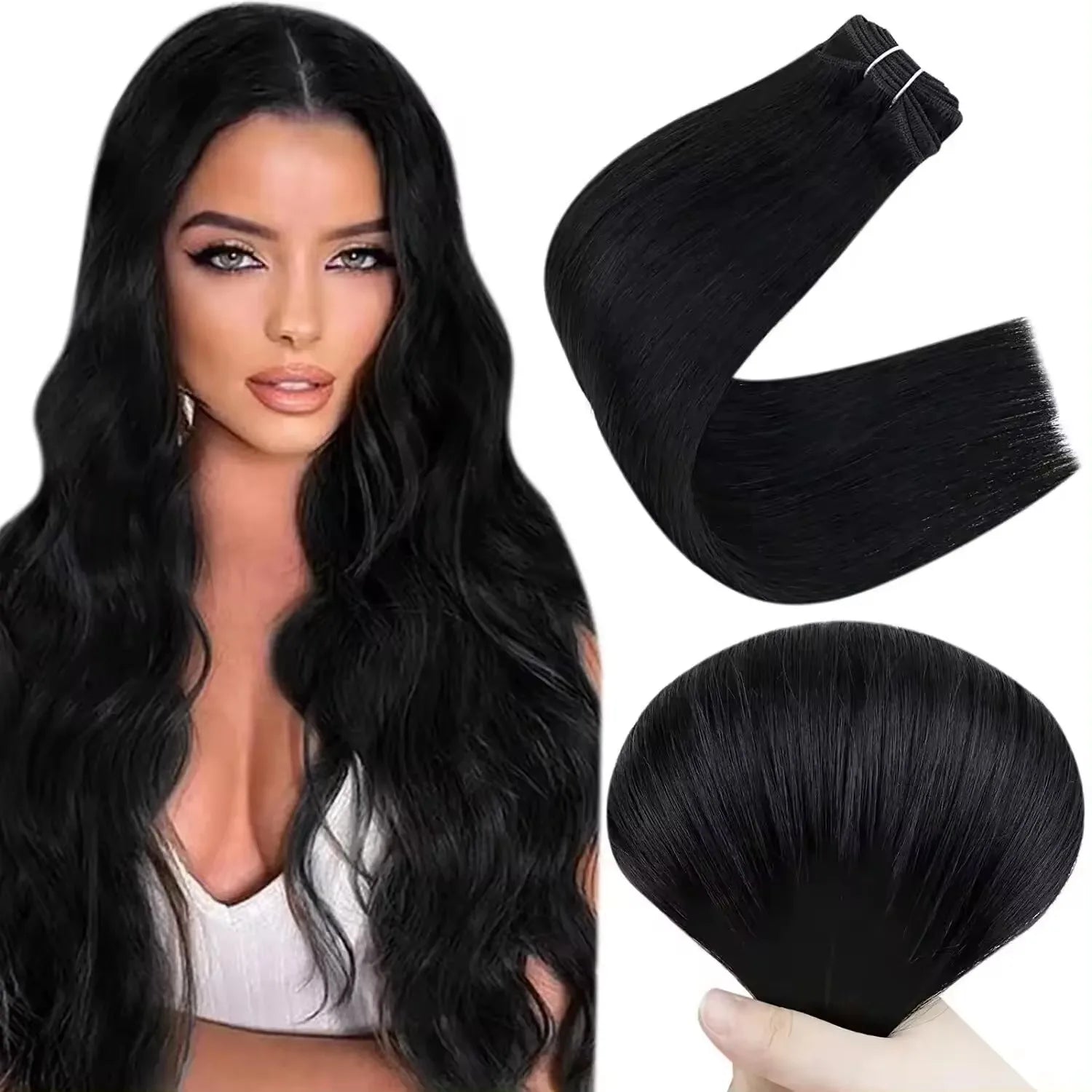 Indian Export Quality Virgin Remy Human Hair Wholesale Ponytail Extensions Straight/Natural Wave Shed-Resistant Competitive