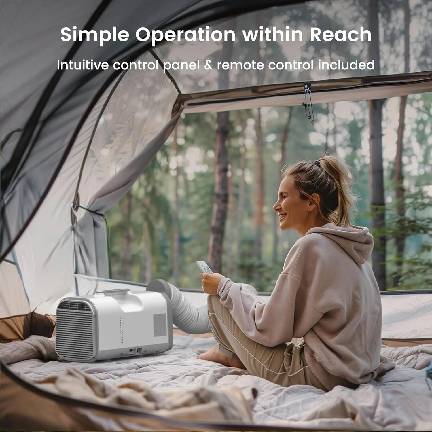 4500 BTU Tent Air Conditioner - Portable Air Conditioner with Cooling, Dehumidifying & Fan Functions, Covers Up to 130 Sq.