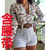 2piece Set Hot Style Plus Size Colorful Casual Button and Women Blouses Shirts