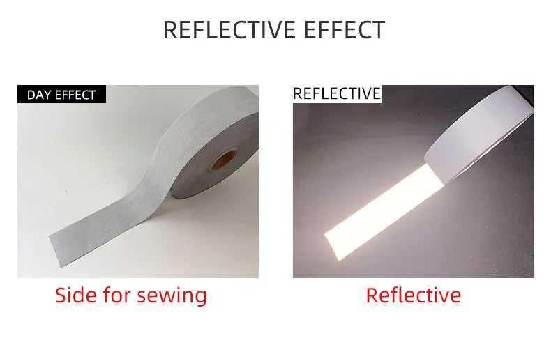 High Visibility Grade Sew On Reflective Fabric Tape Ribbon For Clothing Cap Bag For Visibility Safety Use Material
