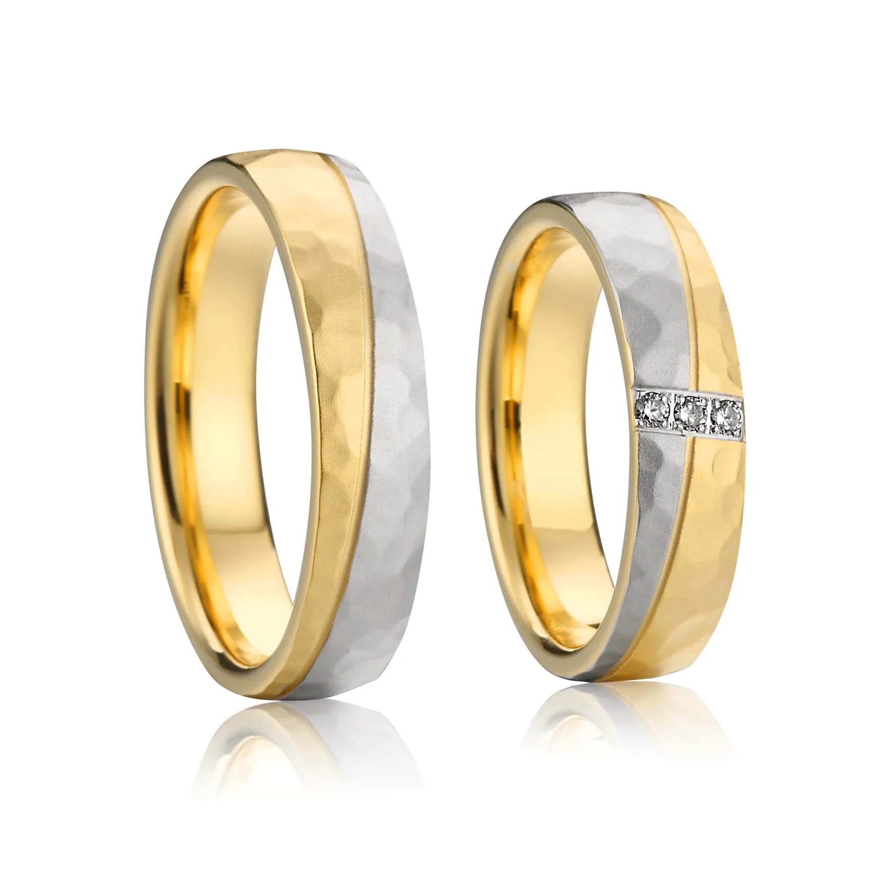 Splendid Designer 2pcs Bridal Wedding Engagement Rings Bridal Sets Silver Stainless Steel Jewelry Statement Ring