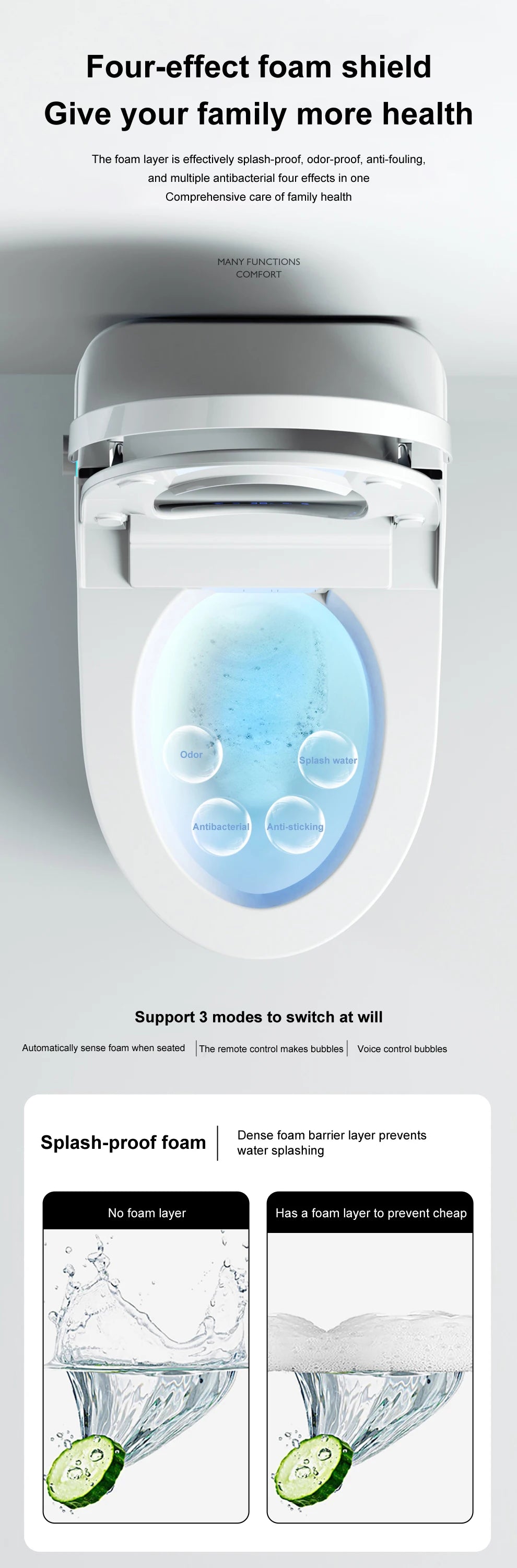 Automatic flushing without water tank integrated black electronic intelligence