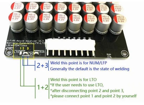 Heltec Wholesale Active Equalizer Balancer 5A 3S-21S 4S 6S 7S 8S 14S 16S 17S  20S 21S Lifepo4/Lipo/LTO Battery Energy Capacitor