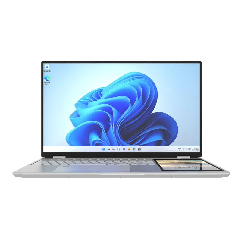 Factory Price 15.6+7 Inch Dual Screen Laptop Win 11 Finger Print Unlock Office Laptop Business Laptop Computer