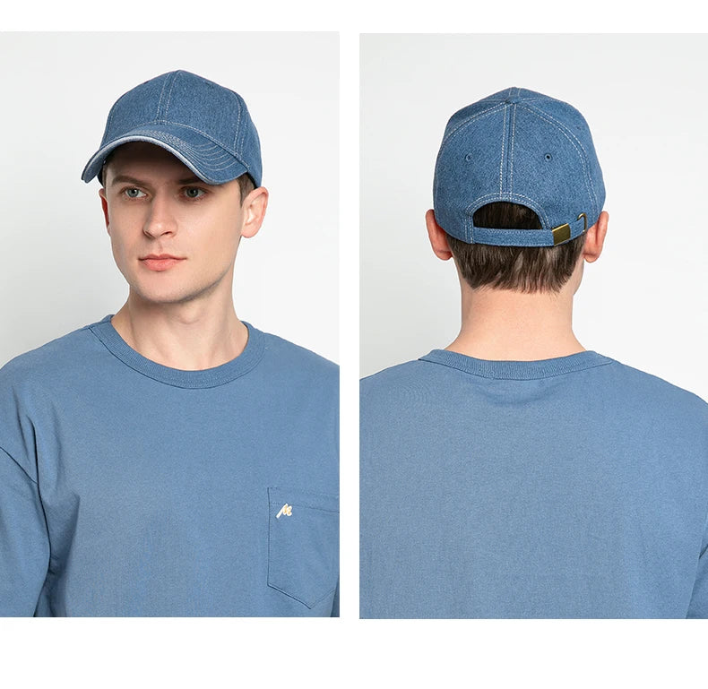 Denim Fabric Baseball Cap Fashion Long Brim Sun Hat