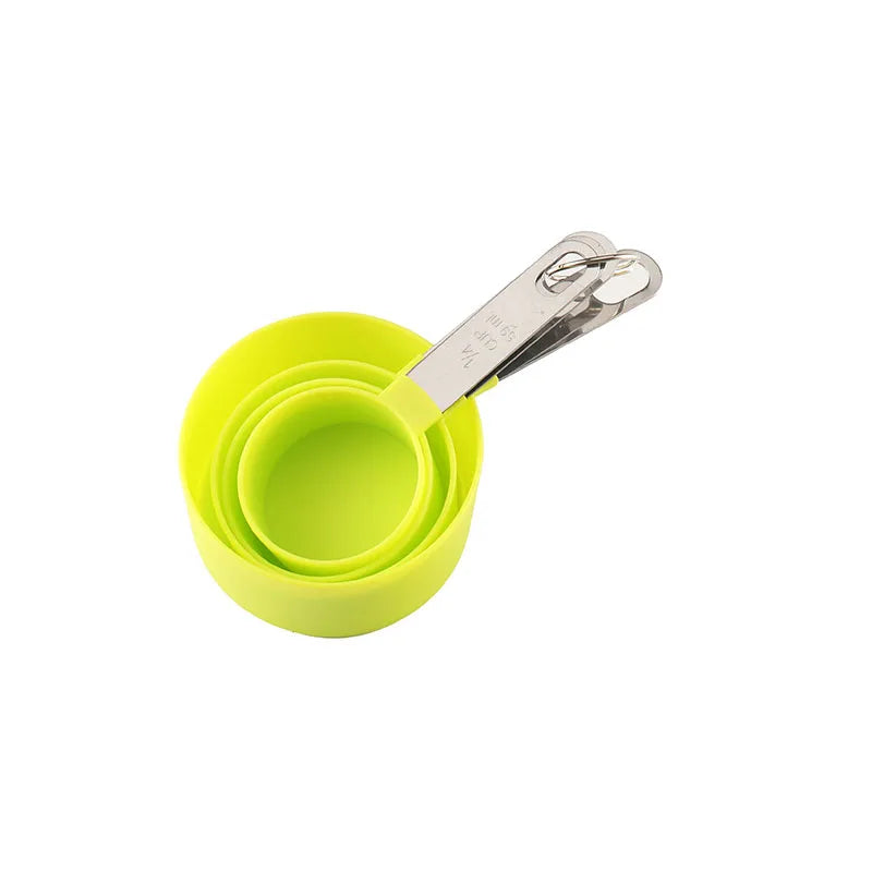 4pcs Kitchen Tools Measuring Spoons cups Set steel handleTeaspoon Coffee Sugar Scoop Cake Baking Cooking Gadgets