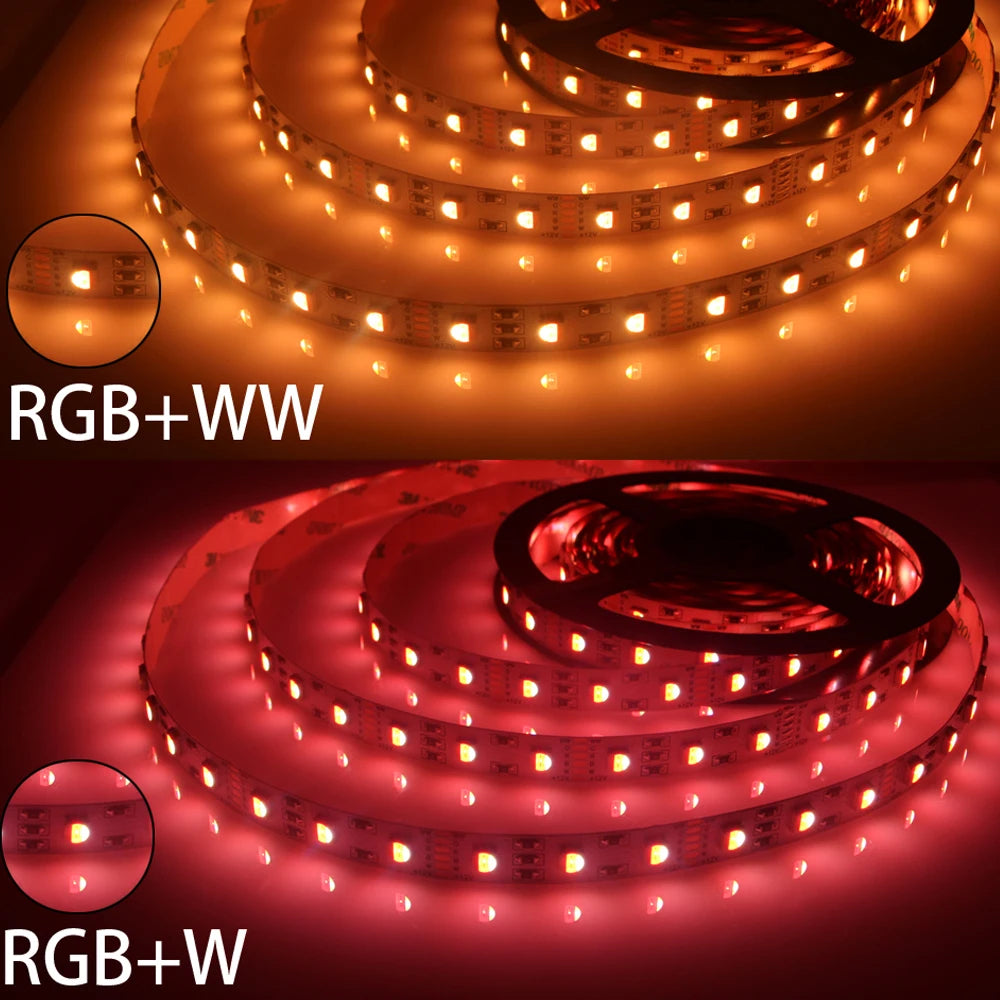 5in1 RGB CCT Led Strip Light 5m 10m 050 SMD 5 in 1 RGBW RGB+CCT CW+RGB+WW Super Bright Flexible LED Tape Lights 6pin 24V