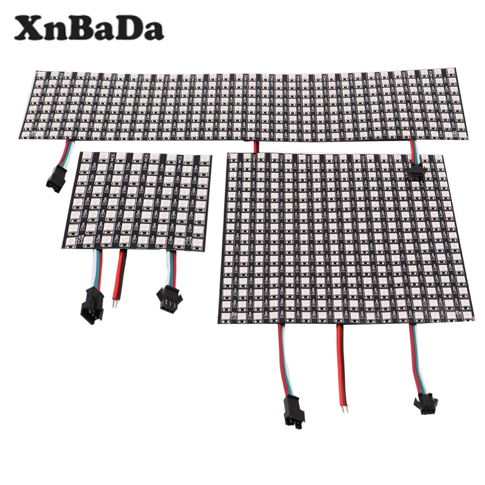 WS2812B LED Digital Flexible Individually Addressable Panel Light WS2812 8*8 16*16 8*32 Pxiels Module Matrix Screen DC5V