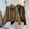 Wholesale Autumn 2026 New Fashion Elegant Casual Versatile Suede Textured Loose Short Jacket Ladies Jacket