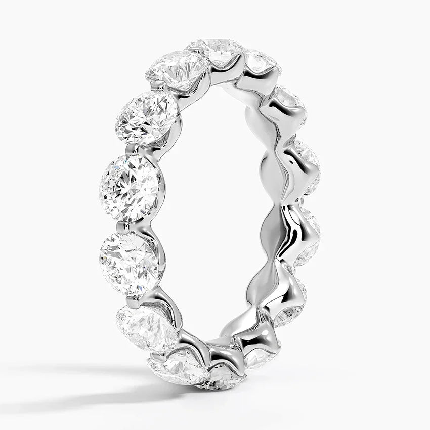 Elegant 925 Silver Moissanite Diamond Engagement Wedding Eternity Ring Premium Craftsmanship for Sparkling Luxurious Look Unisex