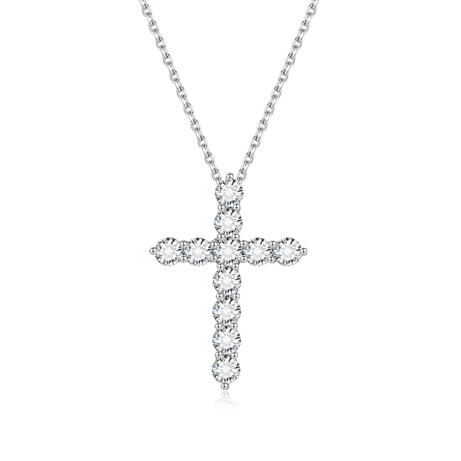 Niche Designer Statement Cross-border Jewelry, 18K Gold Cross Pendant O-shape Clavicle Chain With Cultivated Diamond