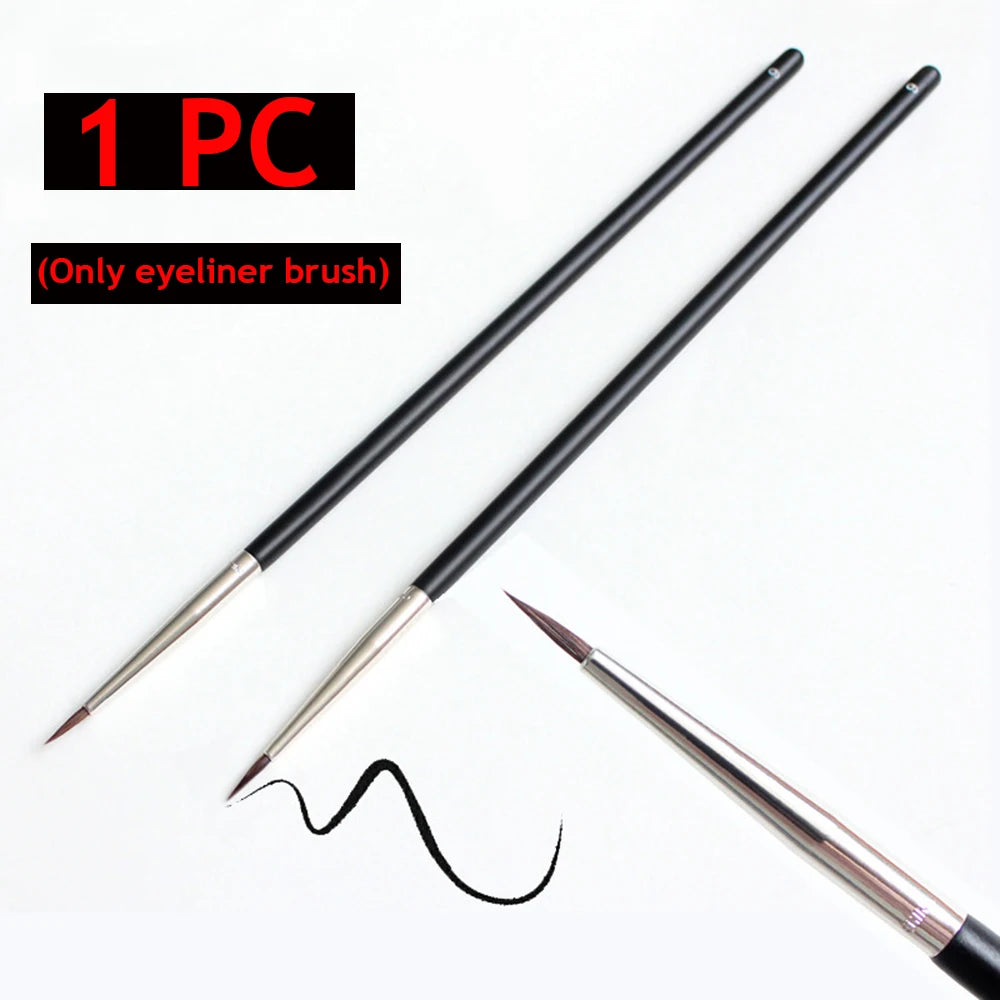 Beauty Makeup Brushes Fine Eyebrow Cream Brush Eyeliner Pen Black Eyeliner Brush Mink Hair