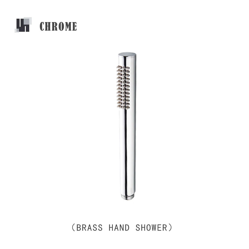 Chrome Matt Black Handshower Head 150cm Stainless Steel Shower Hose Brass Bracket Shower Head Wall Mounted Shower Accessories