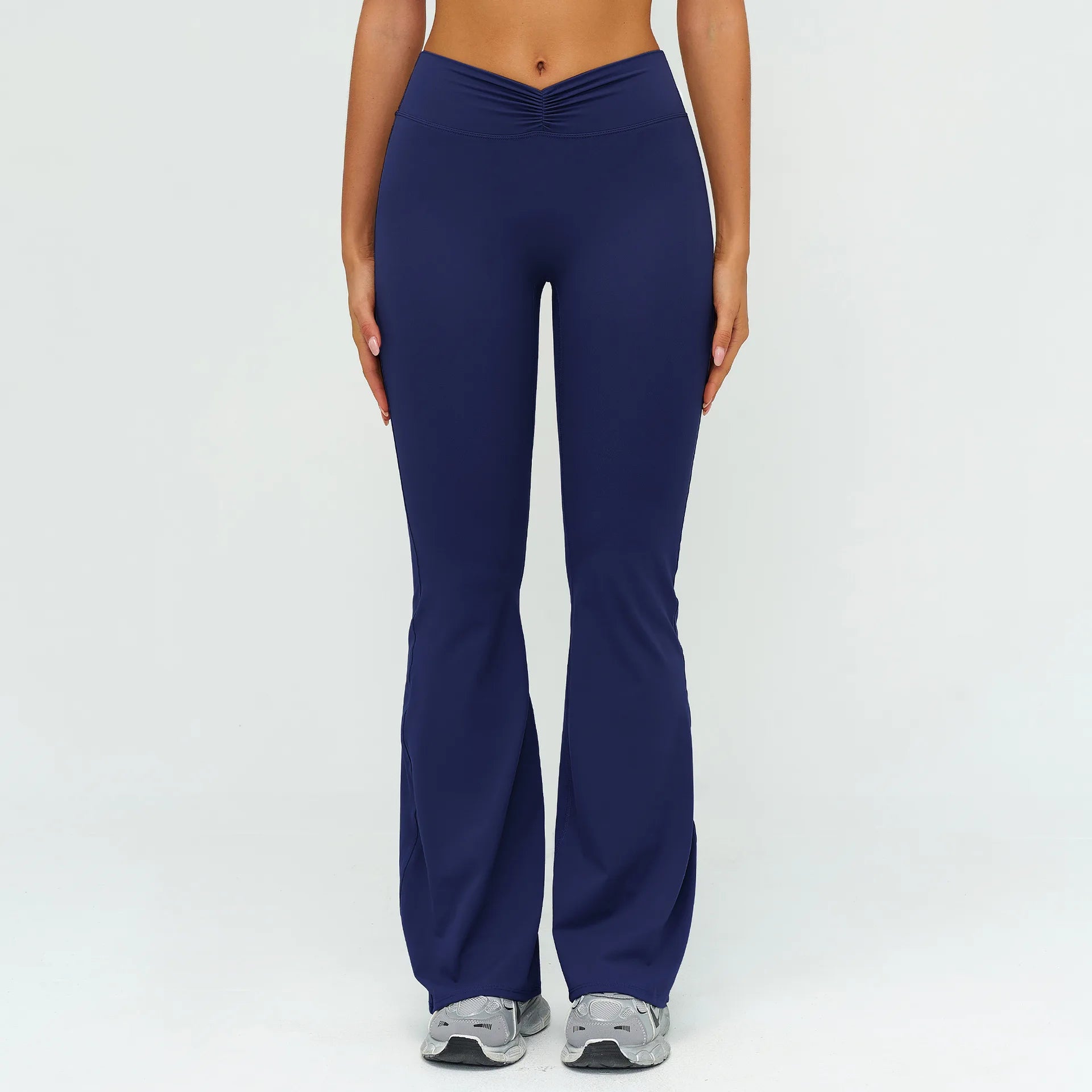 High Elastic Waist Brushed Flared Wide Leg Pants Solid Quick Dry Breathable for Casual Running & Outdoor