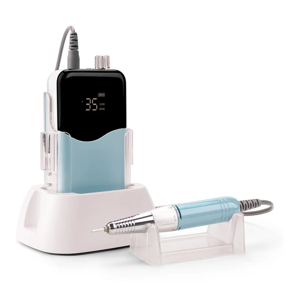 USA Market Popular Nail Beauty Art Strong Portable Mobile Smart Electric Hand Piece Carbon Brush Motor Nail Drill Machine