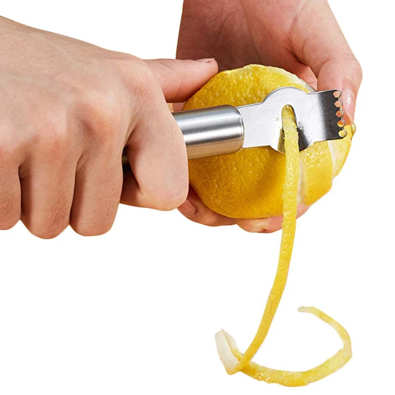 Lemon Zester Grater Stainless Steel Lemon Grater Orange Peeler Citrus Fruit Grater Peeling Knife Kitchen Gadgets Bar Accessories