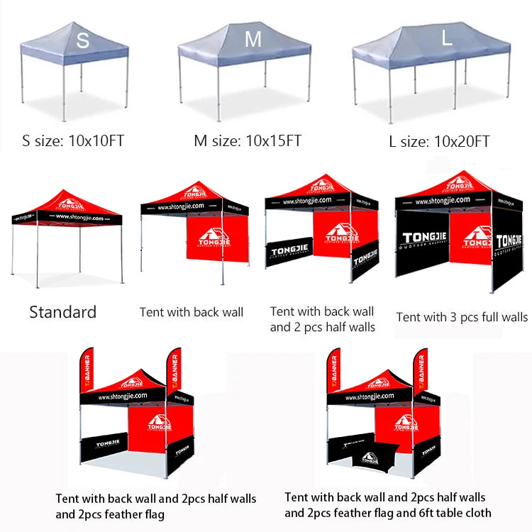 Durable Portable USA Warehouse 40mm50mm Hex Aluminum Tent Frame with Wheel Bag Include Tariffs